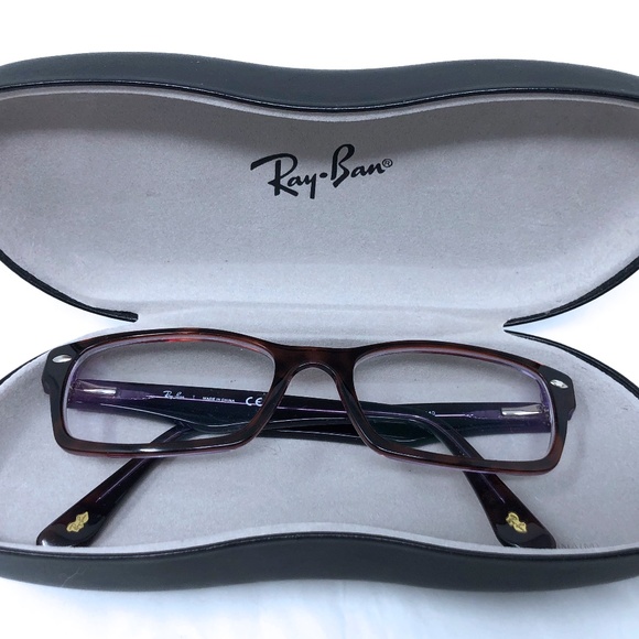 Ray Ban unisex frames eyeglasses RB 5206 2442 Violet Havana - Picture 1 of 11